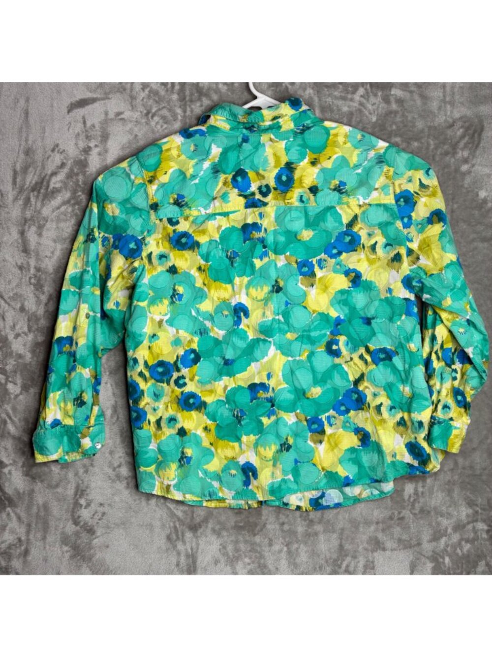 Ruby Rd 24W Cotton Abstract Floral Button Front Shirt Plus Size Blouse Top - Picture 4 of 9